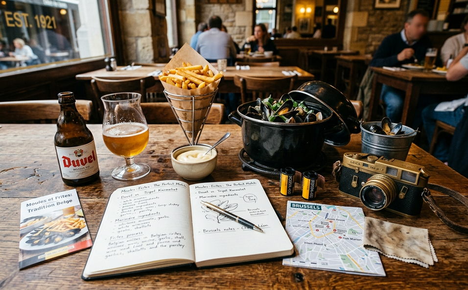 Image showing beer_seafood_table