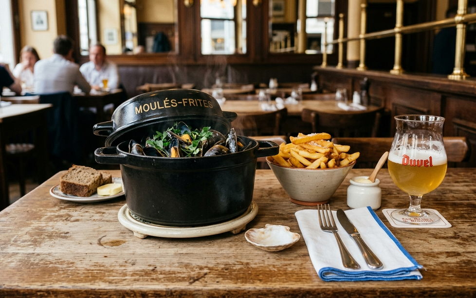 Image showing brussels_brasserie_table